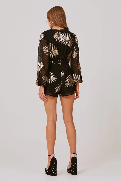 Shop Finders Keepers Glimmer Playsuit In Black W Gold