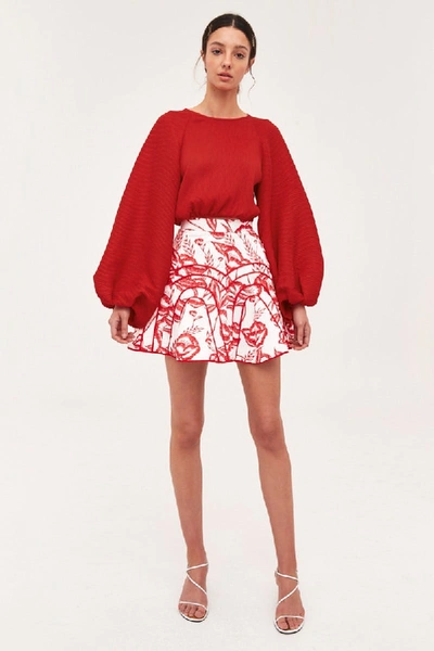 Shop C/meo Collective Comes In Waves Top In Red