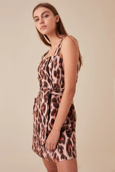 Shop C/meo Collective Follow Me Dress In Nude Leopard