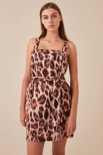 Shop C/meo Collective Follow Me Dress In Nude Leopard