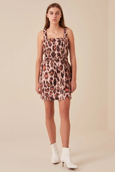 Shop C/meo Collective Follow Me Dress In Nude Leopard