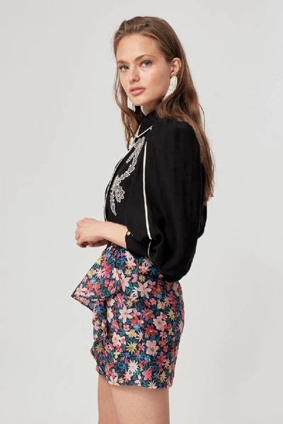 Shop C/meo Collective And Ever More Skirt In Black Garden Floral