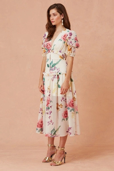Shop Keepsake About Us Midi Dress In Creme Botanic Floral