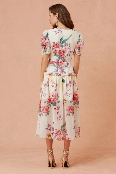 Shop Keepsake About Us Midi Dress In Creme Botanic Floral