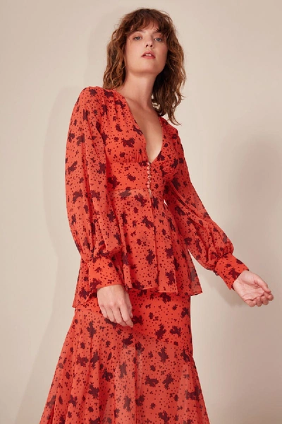 Shop C/meo Collective Sweet Thing Top In Chilli Rose