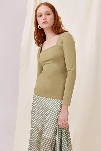 Shop C/meo Collective Clarity Top In Olive