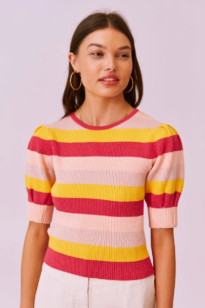 Shop Finders Keepers Candy Top In Fuchsia Stripe