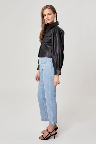 Shop C/meo Collective Essentials Leather Jacket In Black