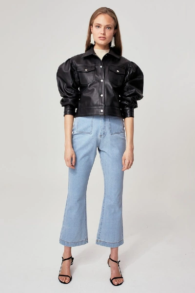 Shop C/meo Collective Essentials Leather Jacket In Black