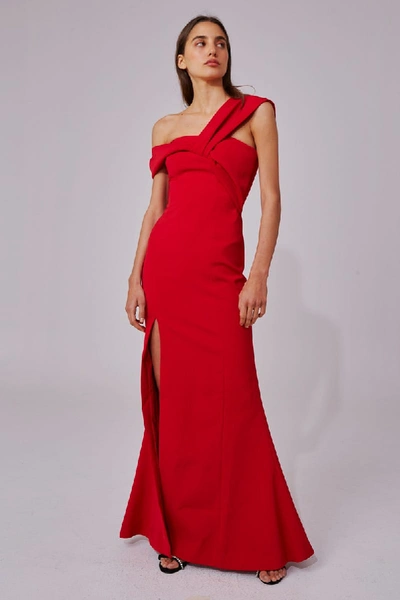 Shop C/meo Collective Caliber Gown In Red