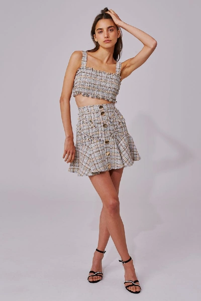 Shop C/meo Collective For Your Love Skirt In Ivory Tweed