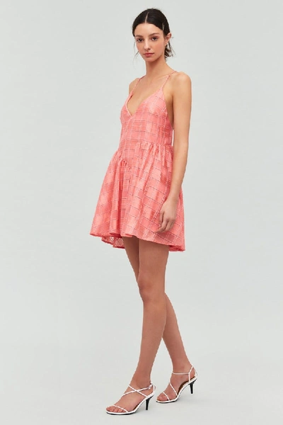 Shop C/meo Collective Same Things Mini Dress In Coral Check