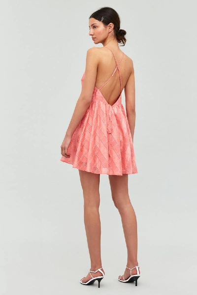 Shop C/meo Collective Same Things Mini Dress In Coral Check