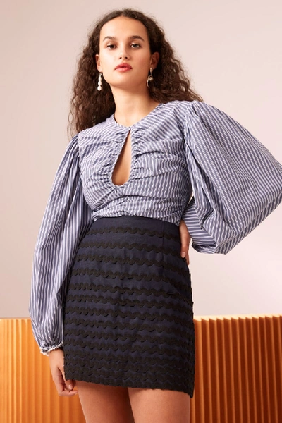Shop C/meo Collective Incise Skirt In Navy