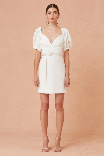 Keepsake Belted Uptown Midi Dress In Porcelain | ModeSens