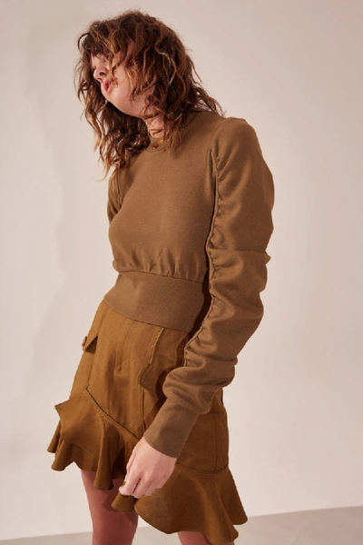 Shop C/meo Collective Melodrama Jumper In Taupe