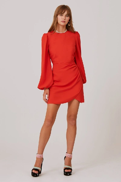 Shop Finders Keepers Chains Long Sleeve Dress In Morange