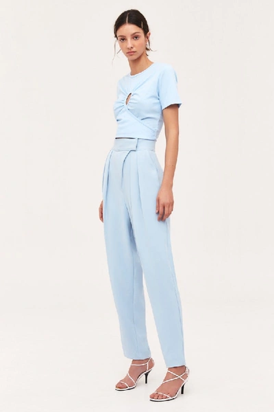 Shop C/meo Collective Different Story Short Sleeve Top In Powder Blue