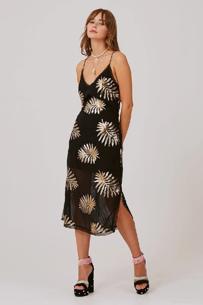 Shop Finders Keepers Glimmer Dress In Black W Gold