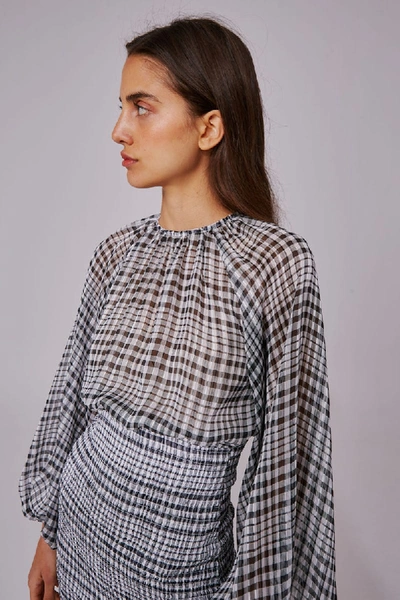Shop C/meo Collective Stealing Sunshine Long Sleeve Dress In Black Check