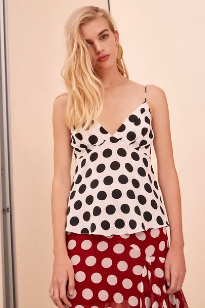 Shop C/meo Collective Unending Short Sleeve Top In Ivory Spot