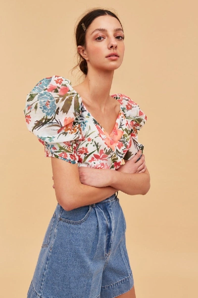 Shop C/meo Collective Digress Top In Black Floral