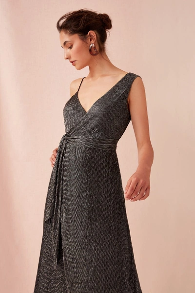 Shop Keepsake Now And Then Midi Dress In Black Lurex