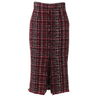 Pre-owned Alexander Mcqueen Red Cotton Skirt