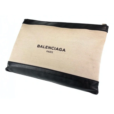 Pre-owned Balenciaga White Cloth Clutch Bag
