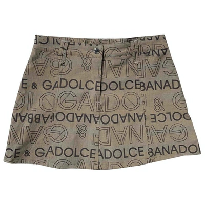 Pre-owned Dolce & Gabbana Beige Skirt