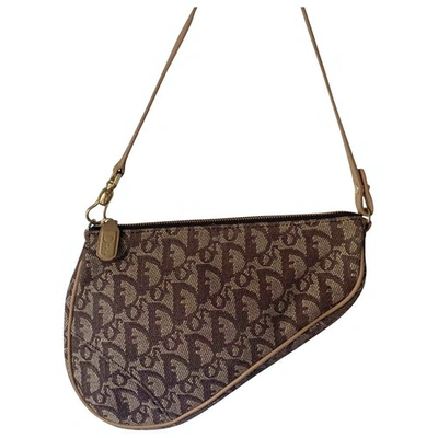 Pre-owned Dior Saddle Brown Cloth Handbag