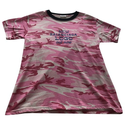 Pre-owned Balenciaga Pink Cotton T-shirts
