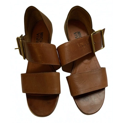 Pre-owned Michel Vivien Brown Leather Sandals