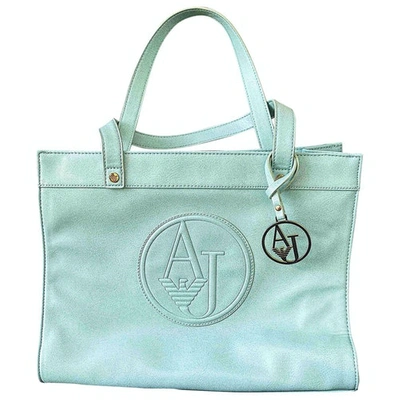 Pre-owned Armani Jeans Turquoise Leather Handbag