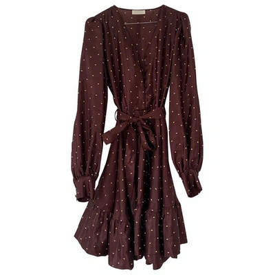 Pre-owned Stine Goya Burgundy Silk Dress