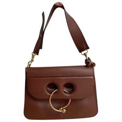 Pre-owned Jw Anderson Pierce Brown Leather Handbag