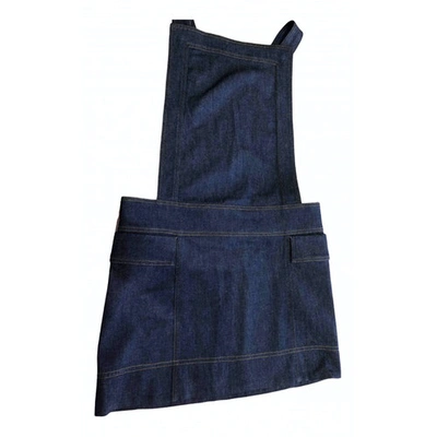 Pre-owned Victoria Victoria Beckham Blue Denim - Jeans Dress