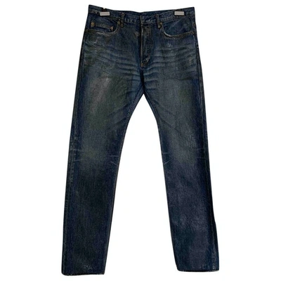 Pre-owned Dior Blue Cotton Jeans