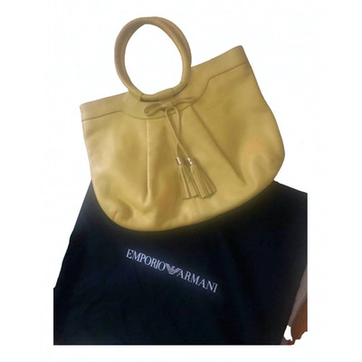 Pre-owned Emporio Armani Yellow Leather Handbag