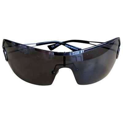 Pre-owned Emporio Armani Black Metal Sunglasses