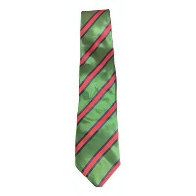 Pre-owned Emanuel Ungaro Silk Tie In Green