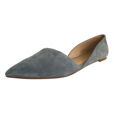 Pre-owned Jcrew Grey Leather Ballet Flats