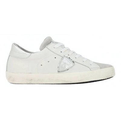 Pre-owned Philippe Model White Leather Trainers