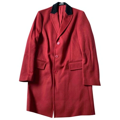 Pre-owned Bottega Veneta Wool Coat In Red