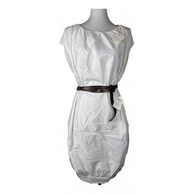 Pre-owned Brunello Cucinelli White Cotton Dress