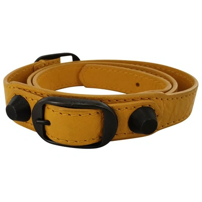 Pre-owned Balenciaga Leather Bracelet In Yellow