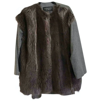 Pre-owned Giambattista Valli Grey Fur Coat