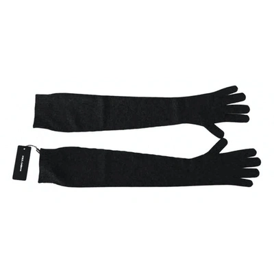 Pre-owned Dolce & Gabbana Cashmere Long Gloves In Black