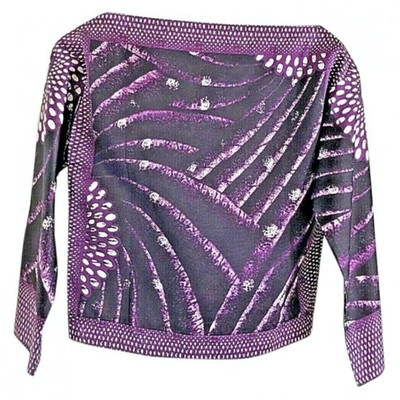 Pre-owned Miu Miu Purple Silk  Top