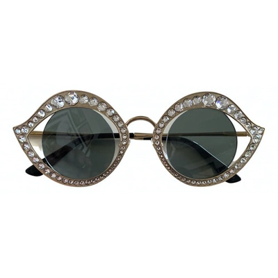 Pre-owned Gucci Gold Metal Sunglasses